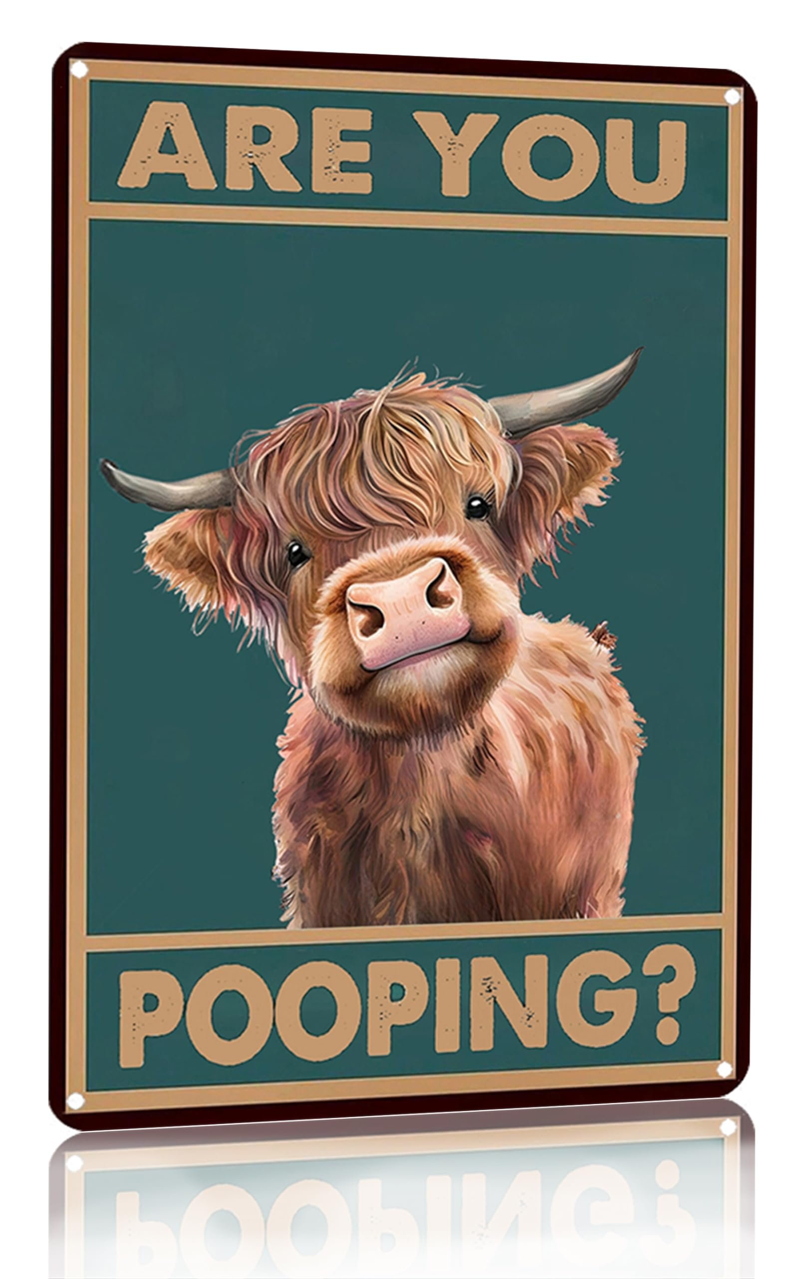🔥Weekend Special: Up to 49% Off!✨Vintage Highland Cow Tin Sign