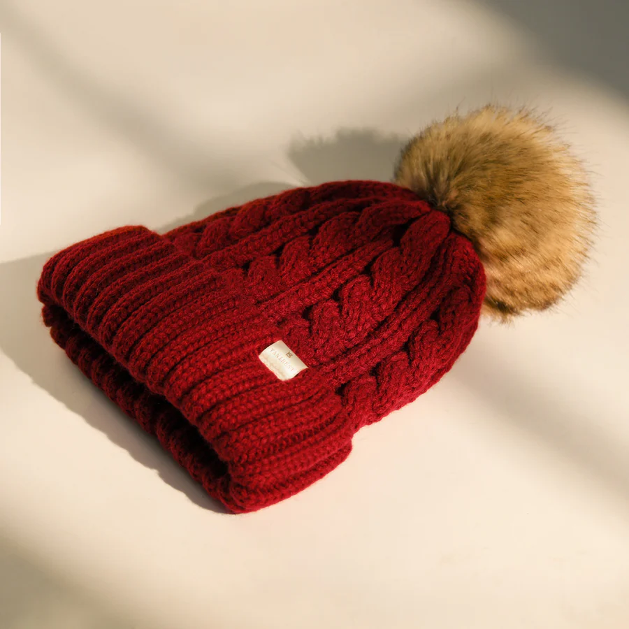 (🎄Christmas Hot Sale - 49% OFF) ✨️Satin Lined Winter Pom Beanie