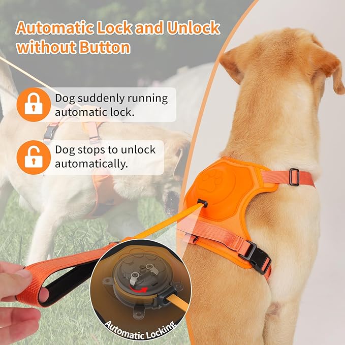 🔥LAST DAY 70% OFF🔥Automatic Retractable Dog Walking Harness, Buy 2 get Extra 10% OFF & Free Shipping