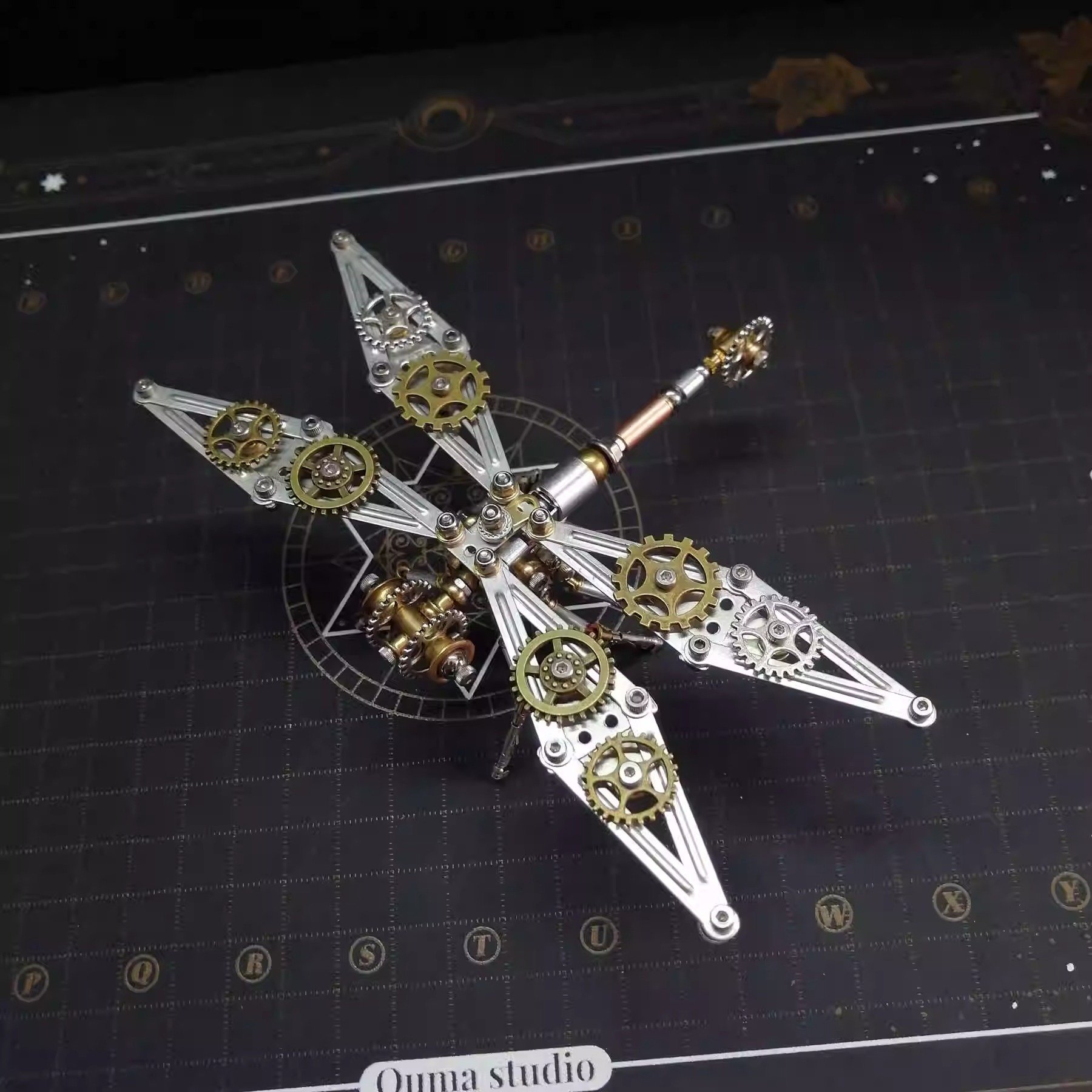 3D Insect Brass Puzzle, 100PCS+ Steampunk Dragonfly Model, Puzzle DIY Craft Kit, Great Gifts for Teens and Adults