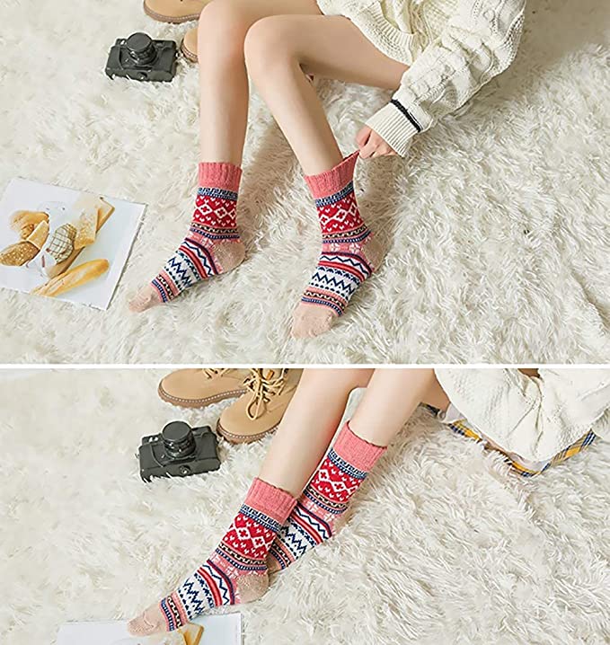 (🎄Early Christmas Sale-49% OFF) 5 Pairs of Winter Wool Women's Socks-BUY 2 GET FREE SHIPPING