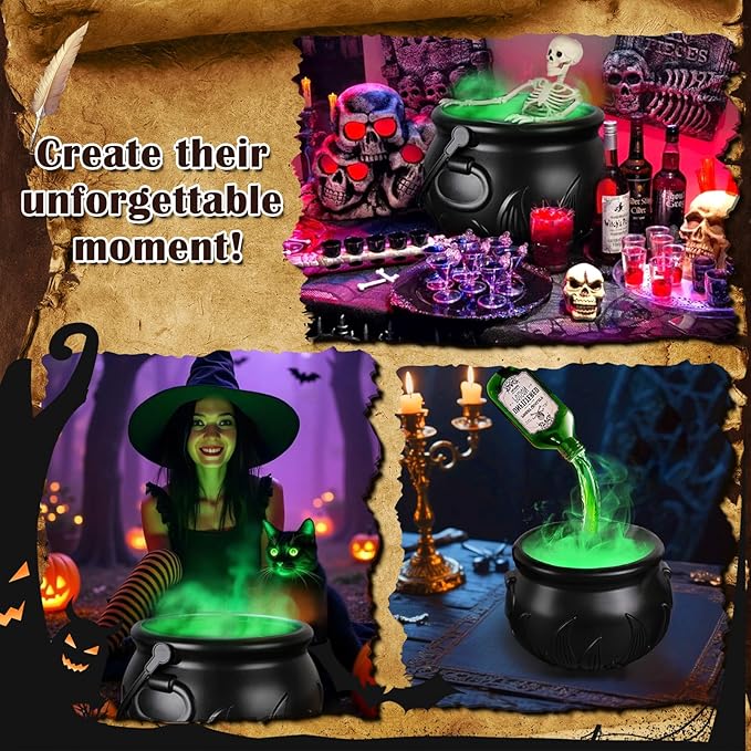 🎁TikTok Last Day Sale - 70% OFF✨Cauldron Halloween Decor (With Magic Floating Potion Bottles & Diffuser)