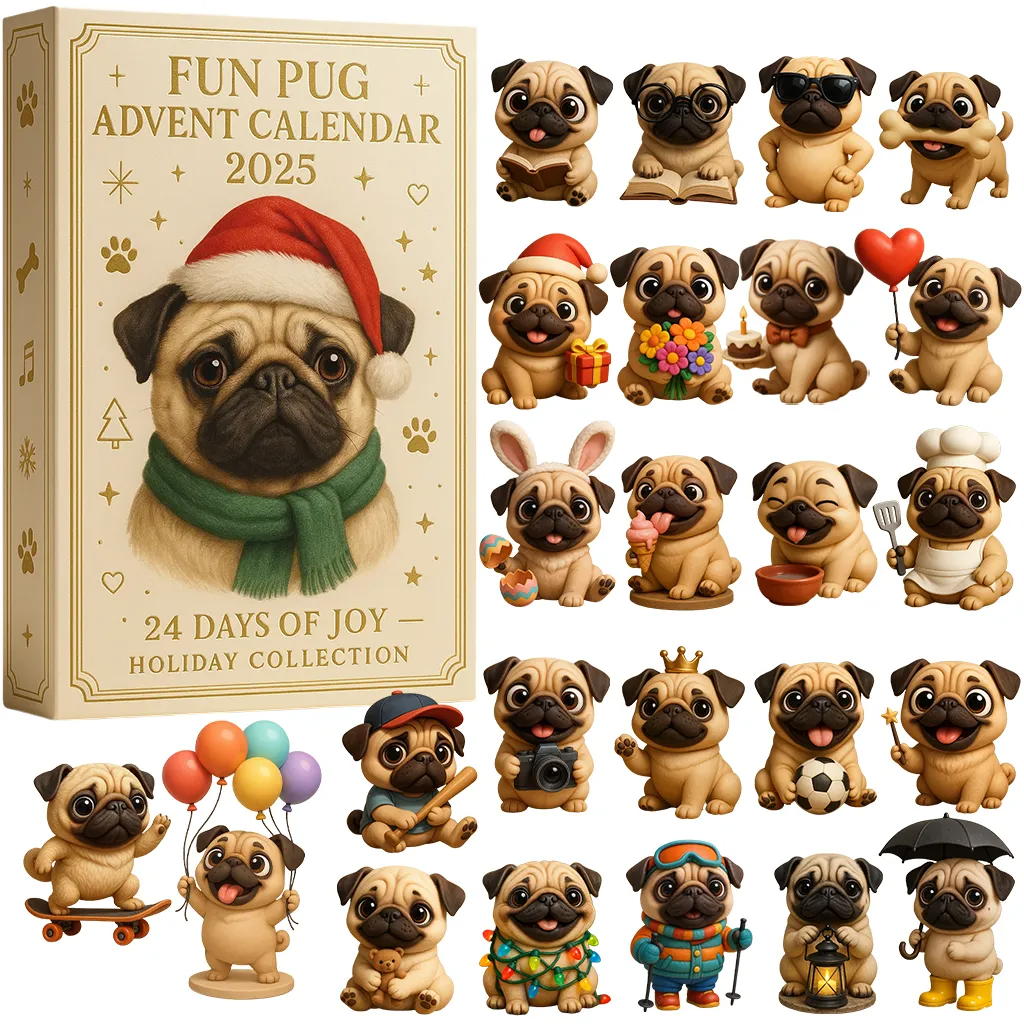 🔥Last Day 50% OFF -🎄Fun Pug Advent Calendar 2025