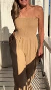 Women's Tube Top Casual Jumpsuit