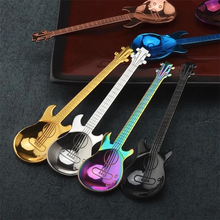 Stainless Steel Coffee Guitar Spoons