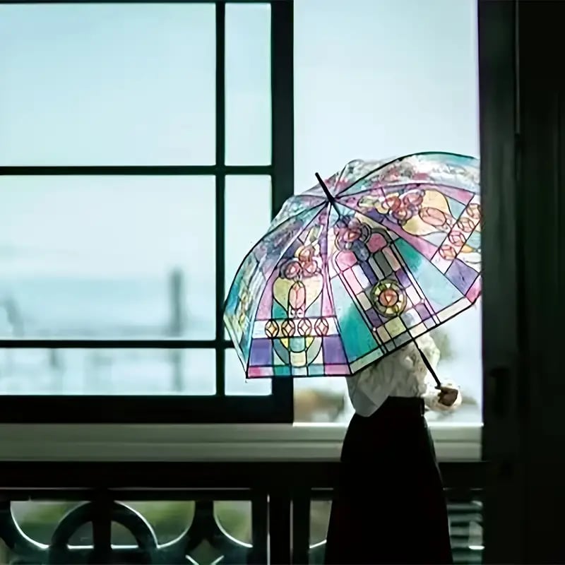 🔥Hot Sale 60% OFF ☔Vintage Stained Automatic Umbrella
