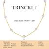 Gold Pearl Necklace, Dainty Gold Necklaces Prom Pearl Choker Necklace 15'' Pearl Necklaces for Women Beachy Necklace Adjustable Pearl Jewelry Bride as Graduation Birthday Mothers Day Gifts
