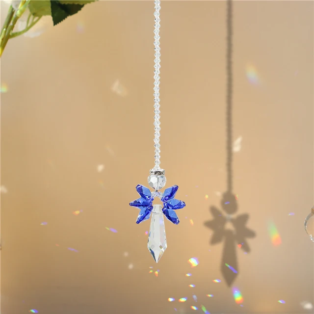 Crystal Guardian Angel Christmas Tree Ornament