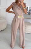 Women's V-neck Sleeveless Elegant Jumpsuit