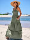 ANRABESS Women Dresses 2024 Summer Sleeveless Maxi Dress Casual Spaghetti Strap Tiered Flowy Beach Long Sun Dress