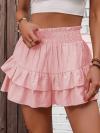Boho Ruffle Skorts – High Waist Flowery Shorts