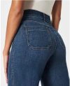 Women Straight Wide Leg Large Pocket Jeans