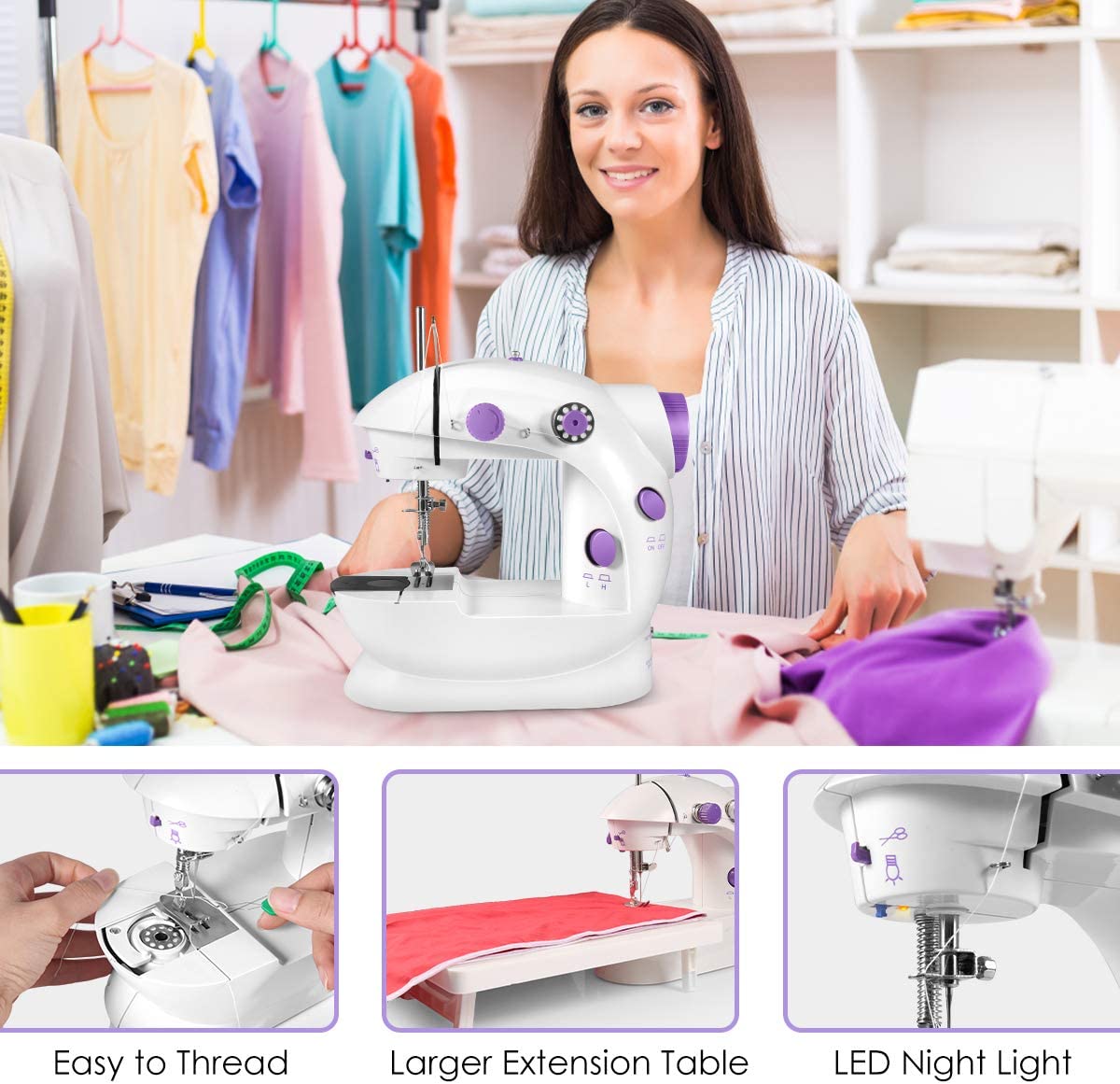 (🌲Early Christmas Sale- SAVE 48% OFF)Portable Household Electric Sewing Machine(BUY 2 GET FREE SHIPPING)