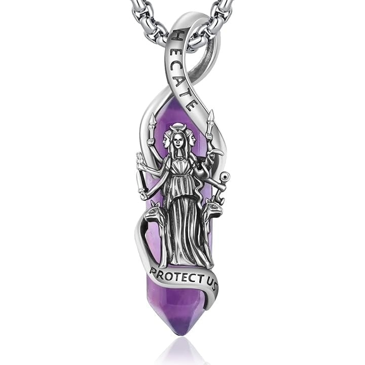 🎁BUY 2 GET 1 FREE🔮Handmade S925 Hecate Necklace:The Goddess of Magic Night and Witchcraft
