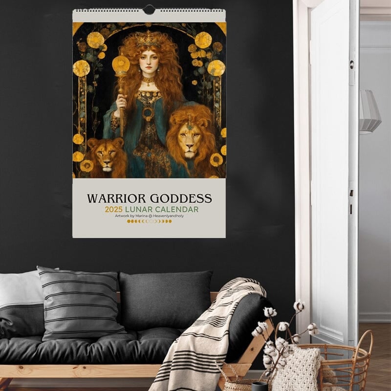 🔥LAST DAY 60% OFF -🗓️Warrior Goddess 2025 Moon Phase Calendar