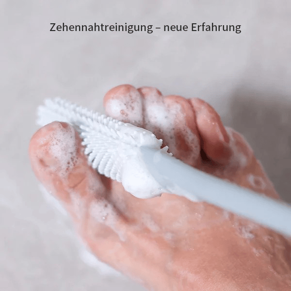 🔥(2 STÜCK/SET) Silikon-Zehenspalt-Reinigungsbürste mit langem Griff und Peelingbürste