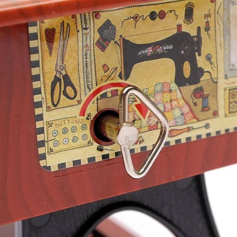 Para Monther's Gift💖Caja de música con diseño de máquina de coser vintage🎶