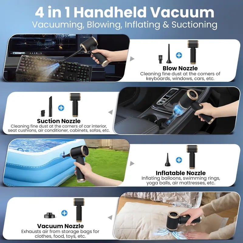 🔥Last Day Promotion 50% OFF - Wireless Handheld Car Vacuum Cleaner