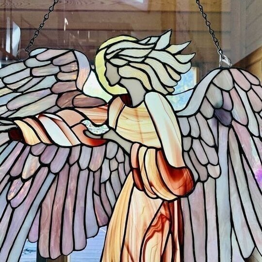 Guardian Angel Glass Window Hangings