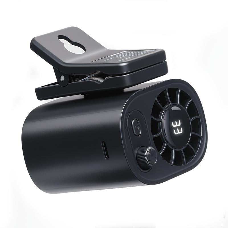 🎁TikTok Last Day Sale - 70% OFF🎉360° Rotation Car Clip On Fan with LED Display
