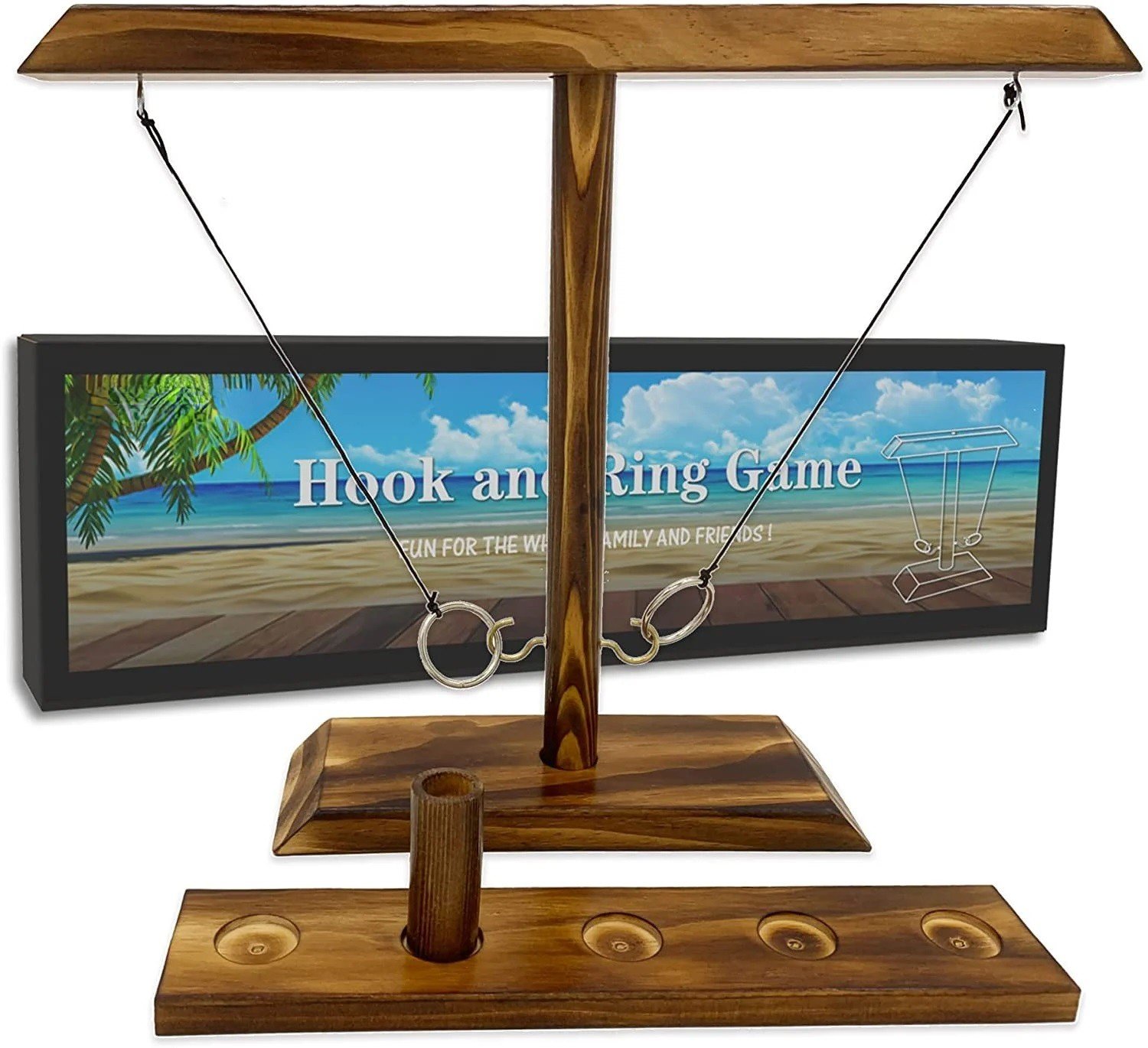 🔥(Last Day Promotion - 50% OFF) Handmade Wooden Ring Toss Game, BUY 2 FREE SHIPPING