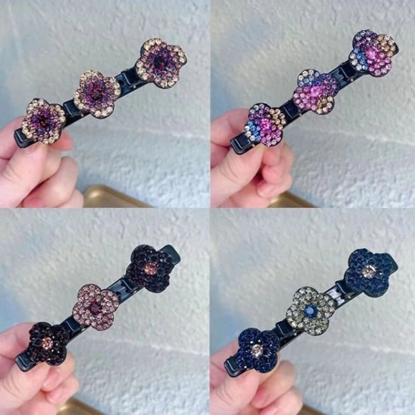 ✨(Last Day Promotion - Save 72% OFF)✨ Sparkling Crystal Stone Braided Hair Clips🔥Buy More,Save More🔥