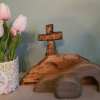 💕Handmade Empty Tomb Easter Scene And Cross