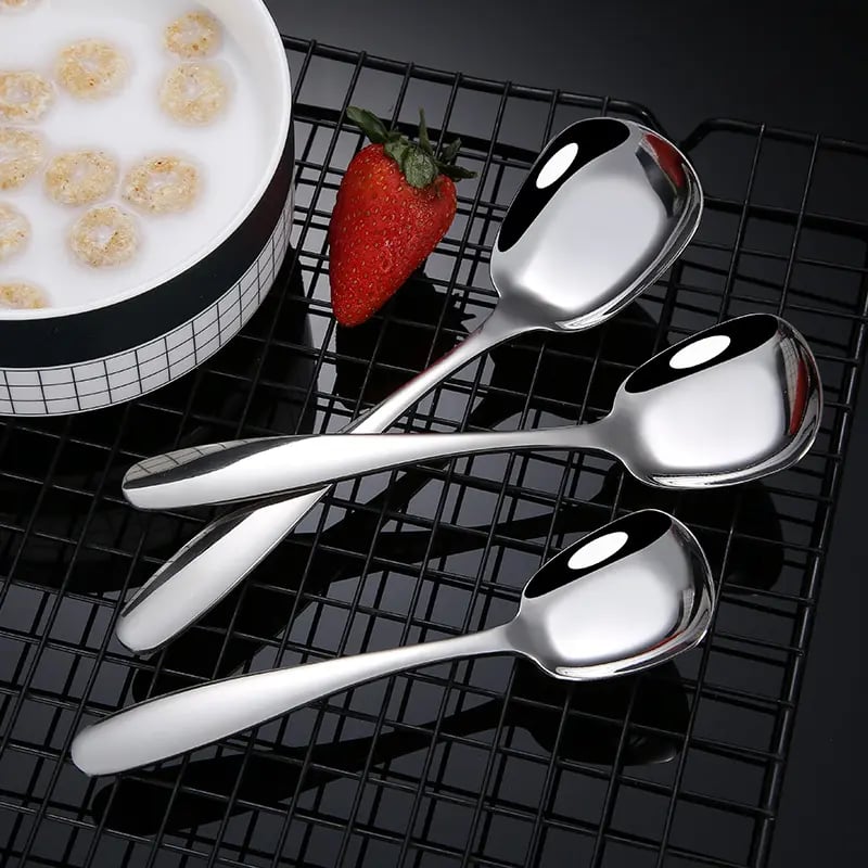 (🔥Last Day Promotion- SAVE 50% OFF)Square Head Stainless Steel Spoons - buy 5 get 5 free & free shipping