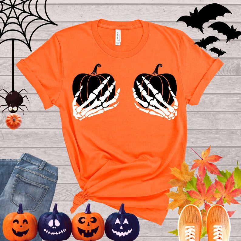 Halloween Hand Bra Shirt