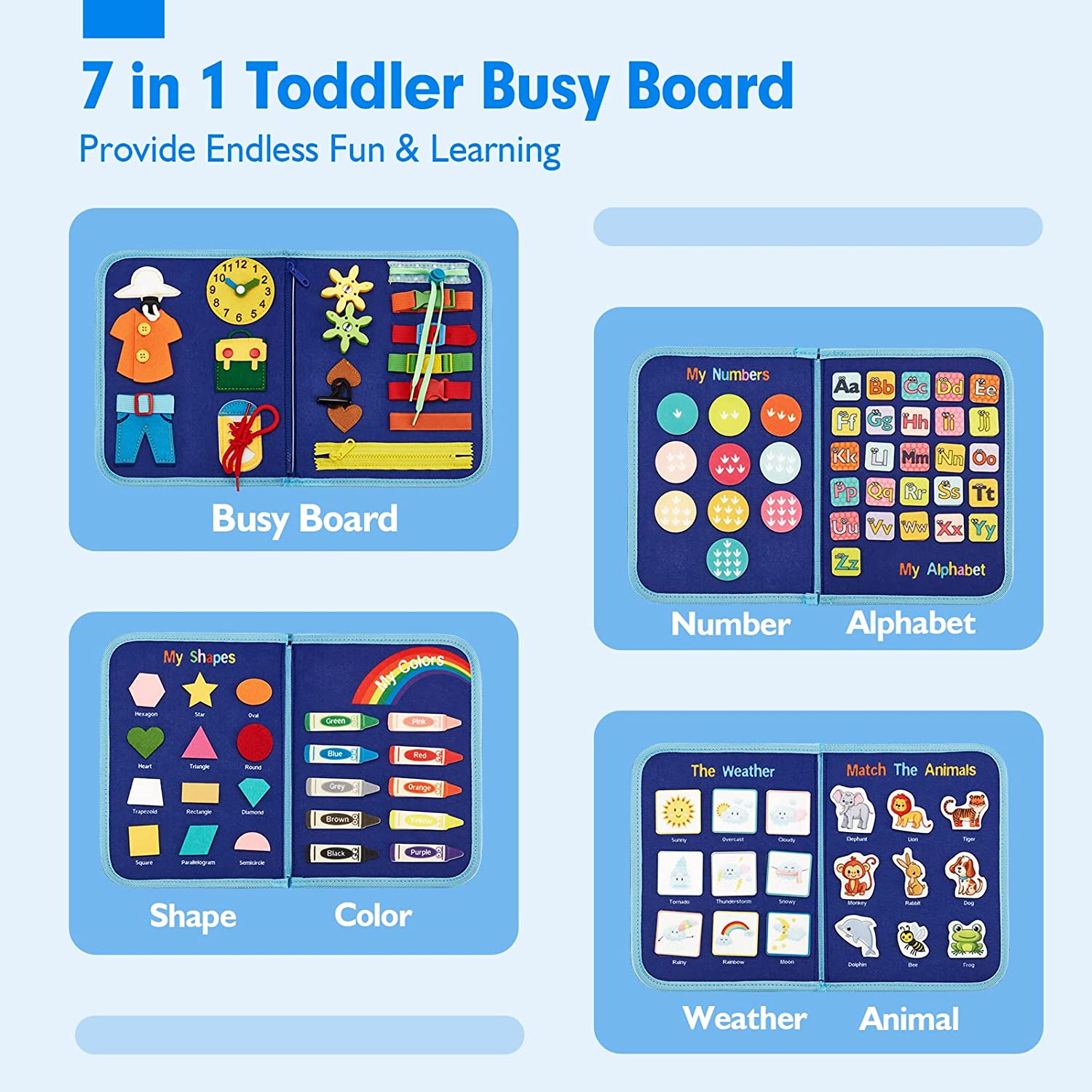 🔥Halloween promotion, don't miss it🎃Toddler Busy Board for 1 2 3 Year Old(Free SHIPPING ON 2!)