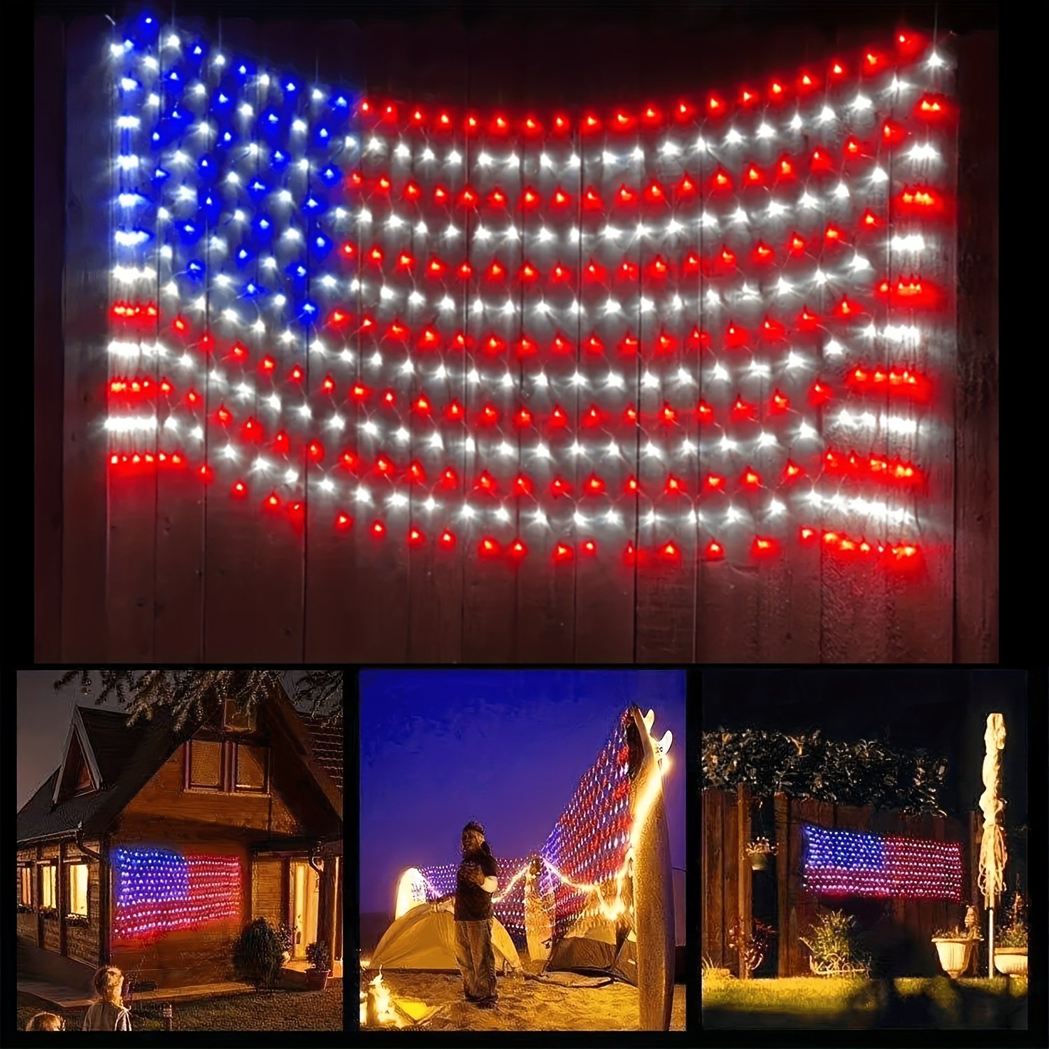 🔥Last Day Promotion 48% OFF-🎁- American advanced flag light LED solar light string