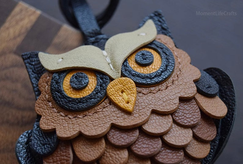 🦉Leather Owl Charm