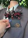 🎁TikTok Last Day Sale - 70% OFF💀 Floral krampus horror skull pocket square boutonnière