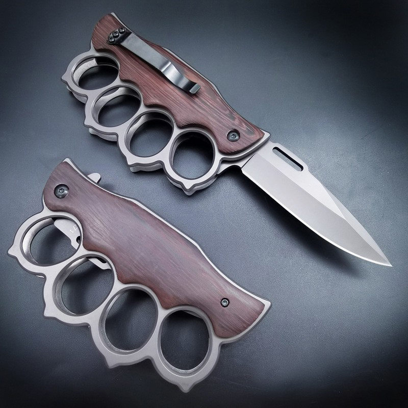 Swiss Olive Wooden Knuckle OTF