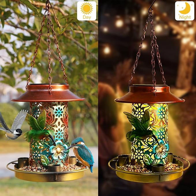 🎁Spring Hot Sale 70% OFF- Solar Bird Feeder for Outdoors Hunging (Buy 2 Free Shipping)