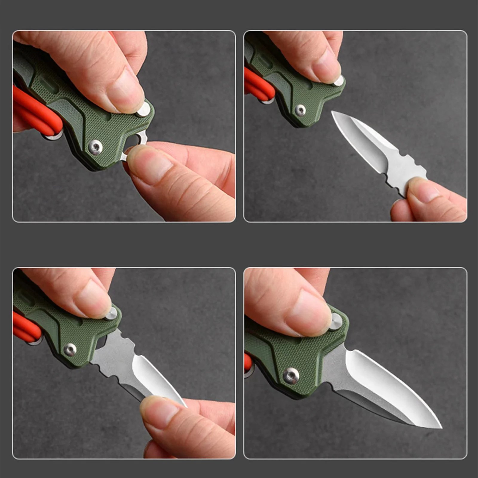Multifunctional knife slingshot G10 EDC Pocket  Folding Knife