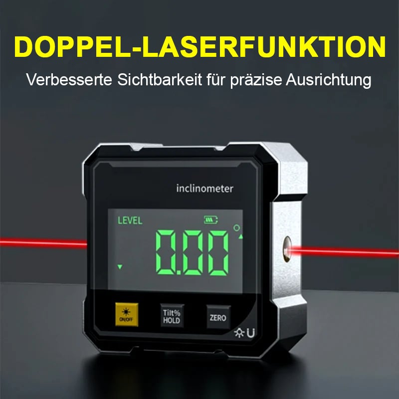 🔥Heißer Verkauf - 49% Rabatt📐 4-seitiger magnetischer digitaler Winkelmesser mit Laser
