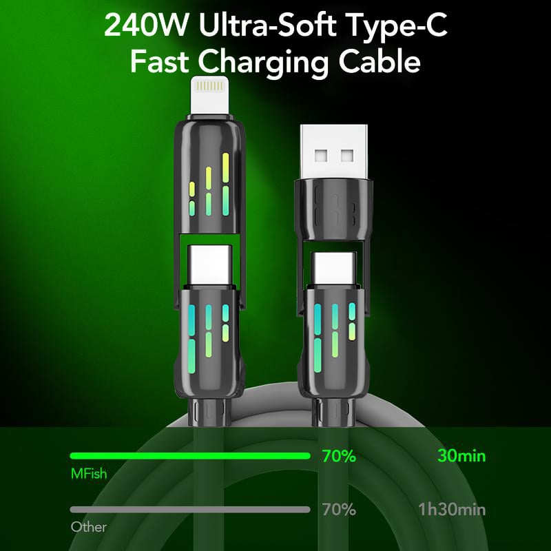 240W 4-in-1 USB C Cable