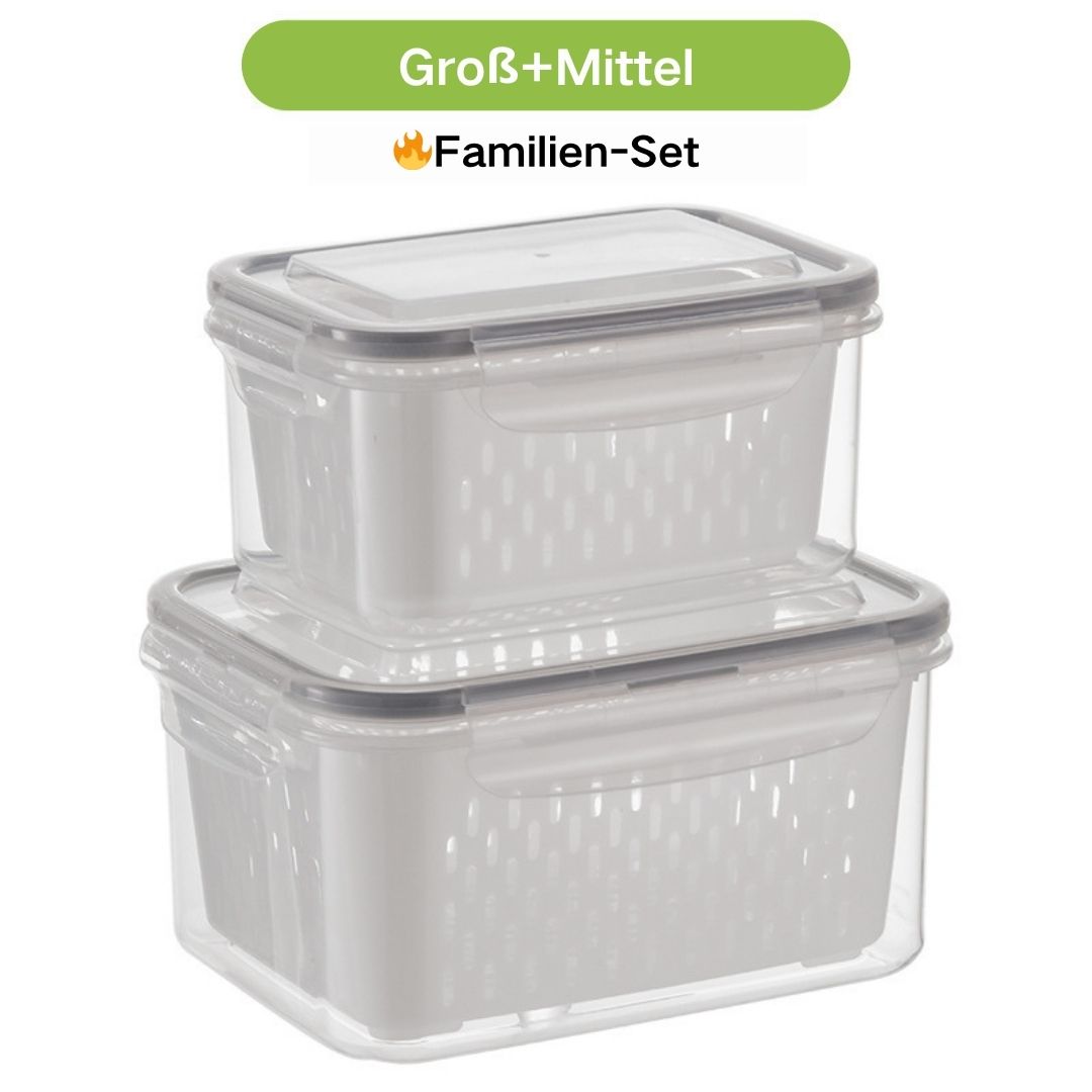 💖Letzter Tag 49% Rabatt🔥Transparente Aufbewahrungsbox mit Abtropfsieb💧