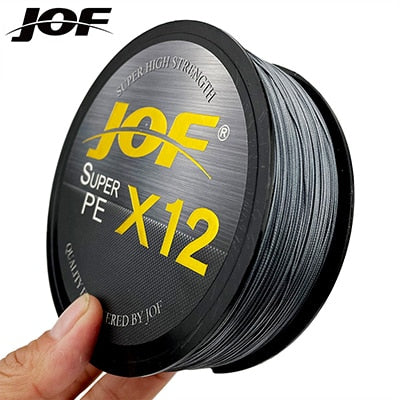 JOF 12 Strands Braided PE Fishing Line 100M-500M