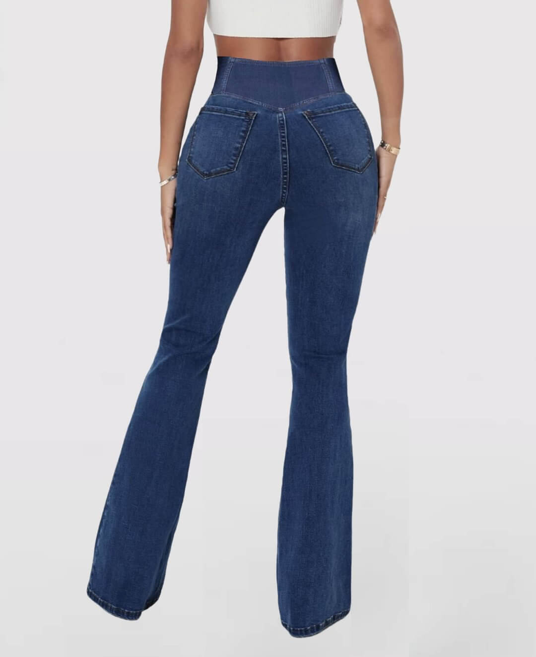 🔥Stretch-Jeans mit hoher Taille und Crossover