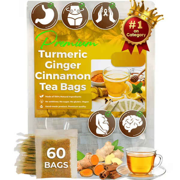 100% Natural Turmeric Ginger Cinnamon Tea