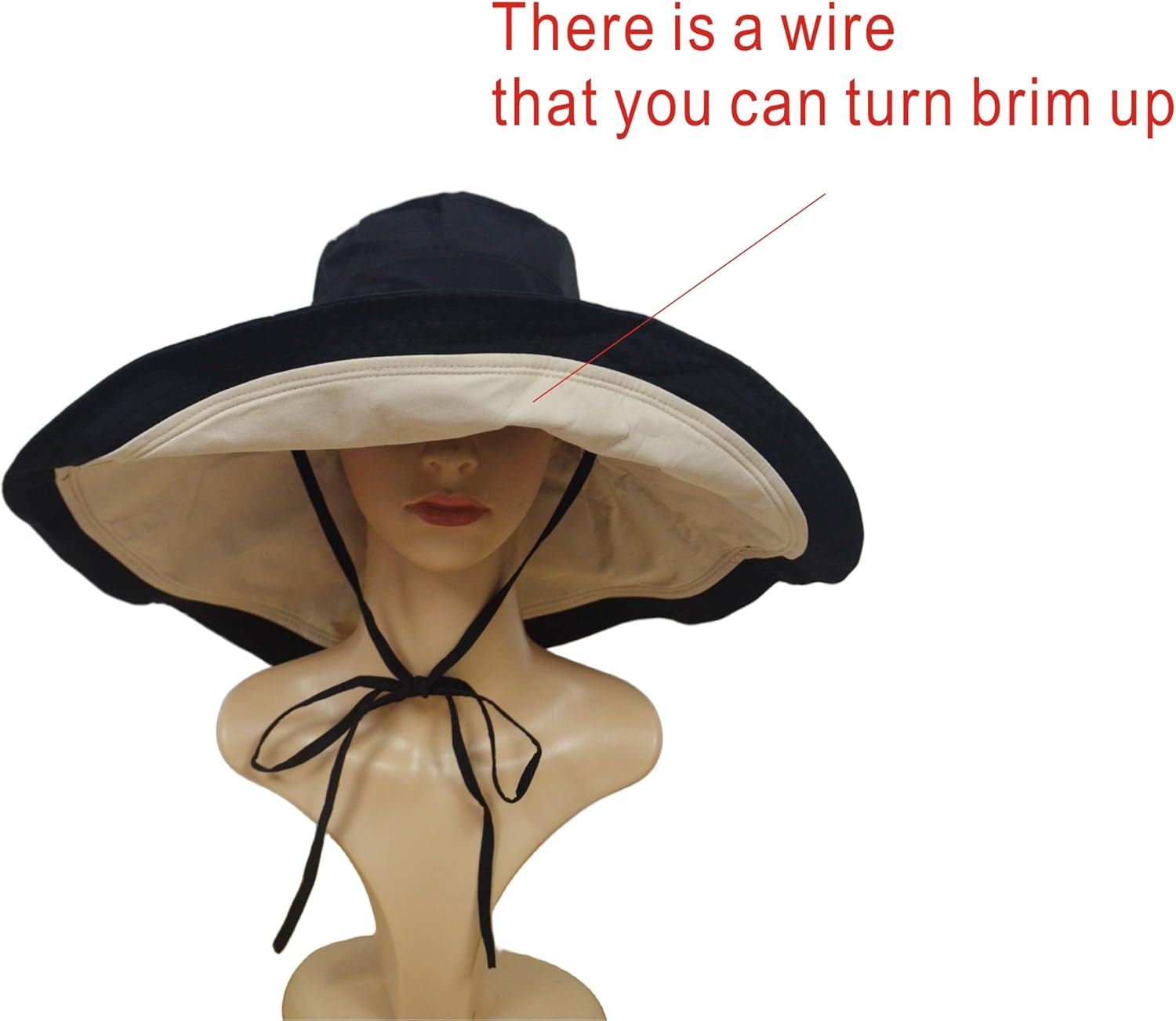 Packable Large Brim Sun Hat for Women - 6.7