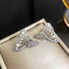 Butterfly Earrings With Pearls And Diamonds