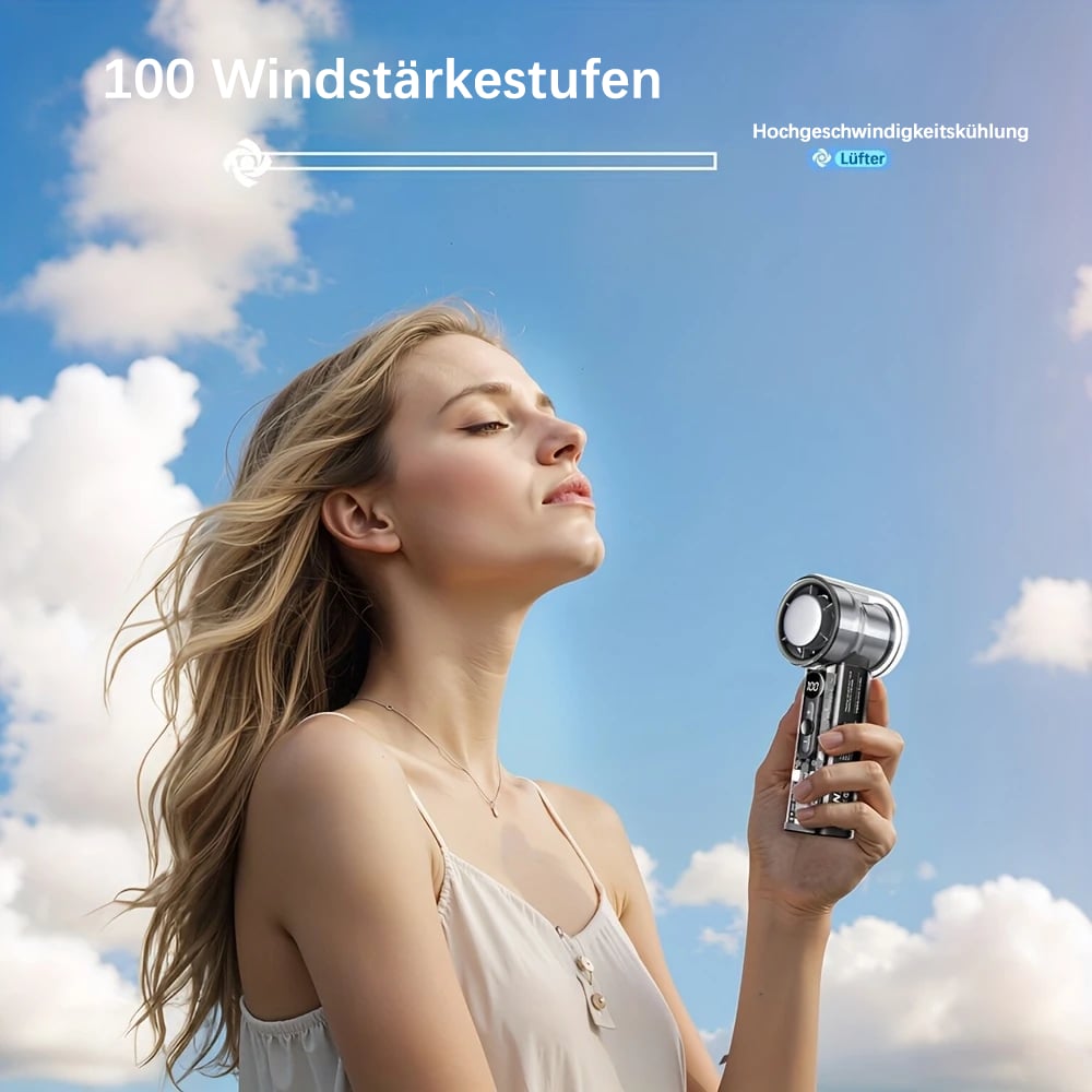 🔥Letzter Aktionstag! 🔥Kaltkompressen-Ventilator, transparenter Mini-Ventilator im Mecha-Stil