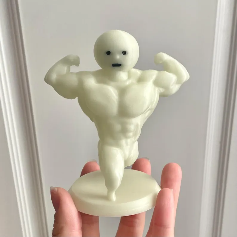 Funny Muscle Man Statue