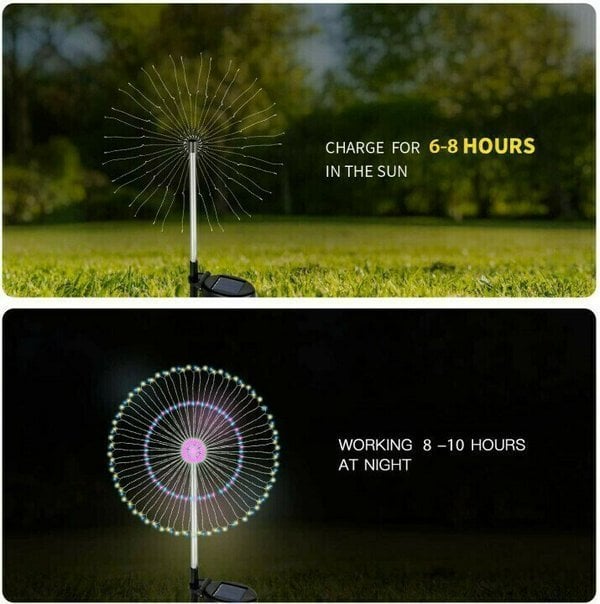 (🔥Special Offer 1000pcs 50% OFF)Waterproof Solar Garden Fireworks Lamp