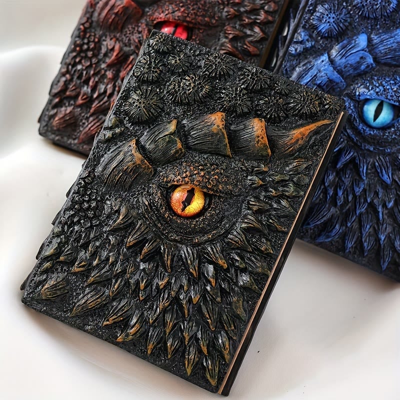 🔥Authentic Handmade 3D Dragon Eye Engraved Notebook🎁Buy 2 Free Shipping