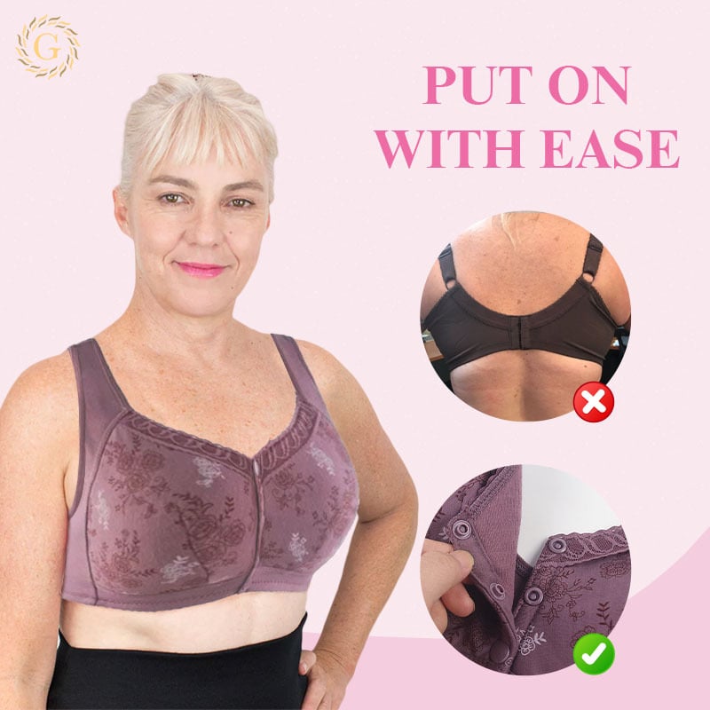 🎁LAST DAY 45% OFF🎁Front Closure Shaping Push Up Cotton Bra-Seamless, Beauty, Comfy