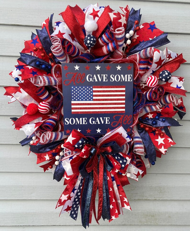 🔥HOT SALE 50% OFF🔥100% Handmade American Patriot Wreath, FREE SHIPPING ONLY TODAY!